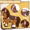 Horse Piñata Cowgirl Pinatas Brown Horse Piñata for Birthday Girl with Bat Stick Blindfold Mask for Horse Birthday Cowgirl Party Carnival Piñata Game Decor Supplies, 15 x 13.4 x 3.2 Inch